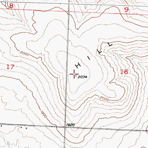 Topographic Map of High Hill, WA