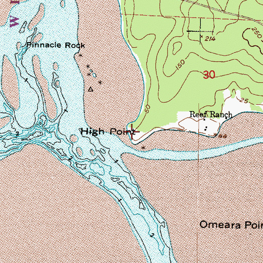 Topographic Map of High Point, WA
