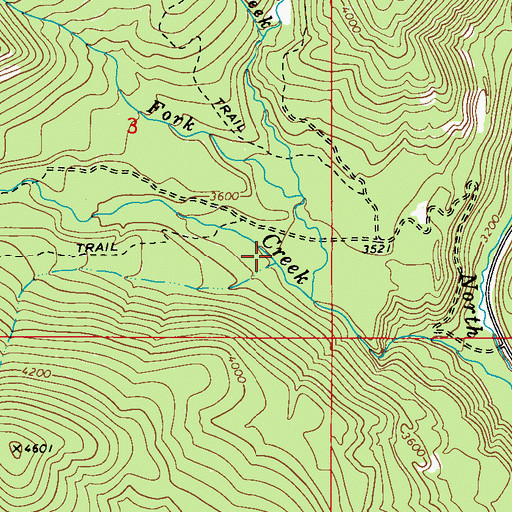 Topographic Map of High Rock Creek, WA
