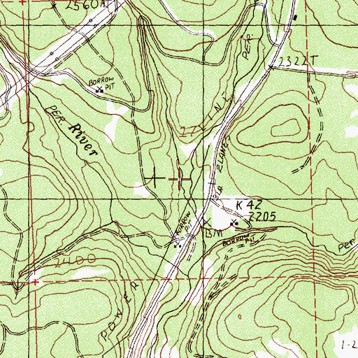 Topographic Map of Highland Canyon, WA