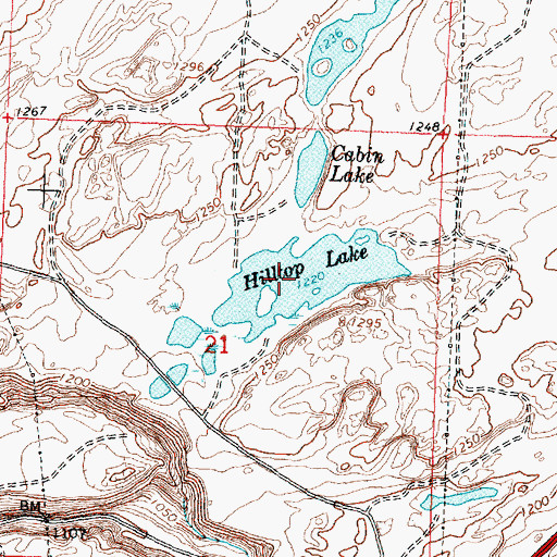 Topographic Map of Hillton Lake, WA