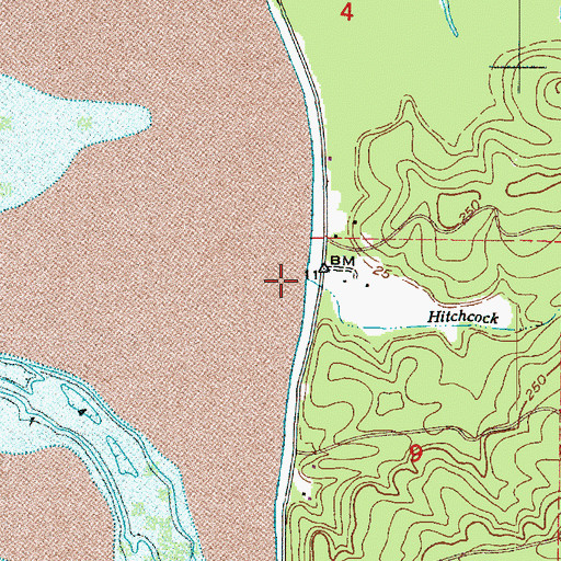 Topographic Map of Hitchcock Creek, WA