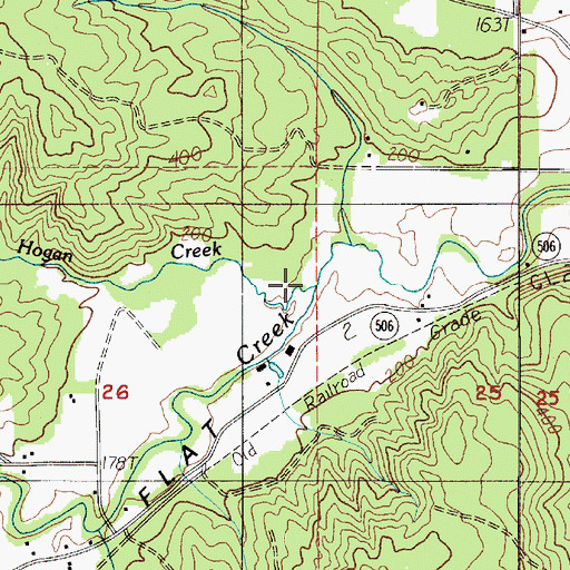 Topographic Map of Hogan Creek, WA