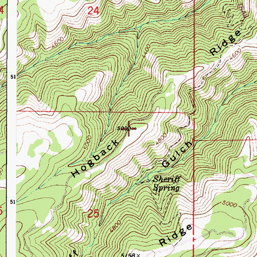 Topographic Map of Hogback Ridge, WA