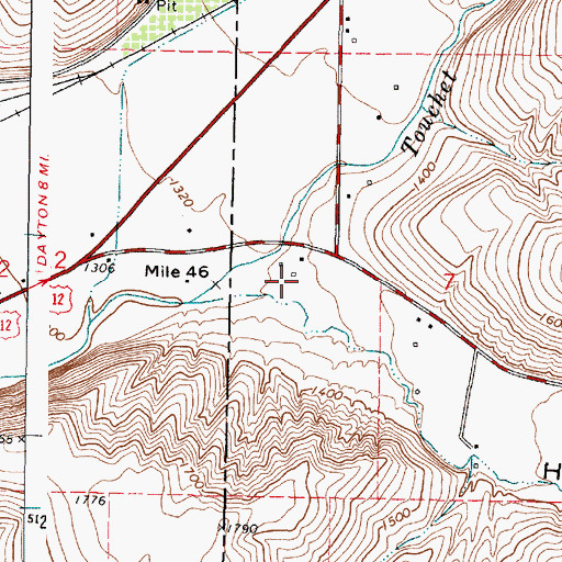 Topographic Map of Hogeye Hollow, WA