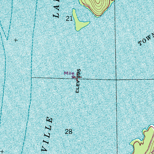 Topographic Map of Town Creek, AL