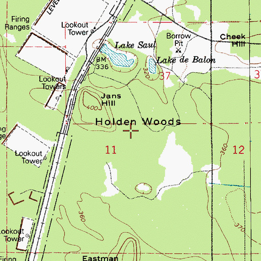 Topographic Map of Holden Woods, WA