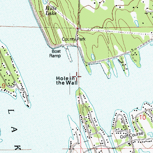 Topographic Map of Hole in the Wall, WA