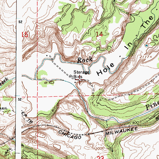 Topographic Map of Hole-In-The-Ground, WA