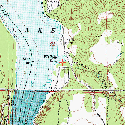 Topographic Map of Holmes Canyon, WA
