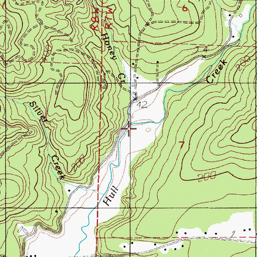 Topographic Map of Honey Creek, WA