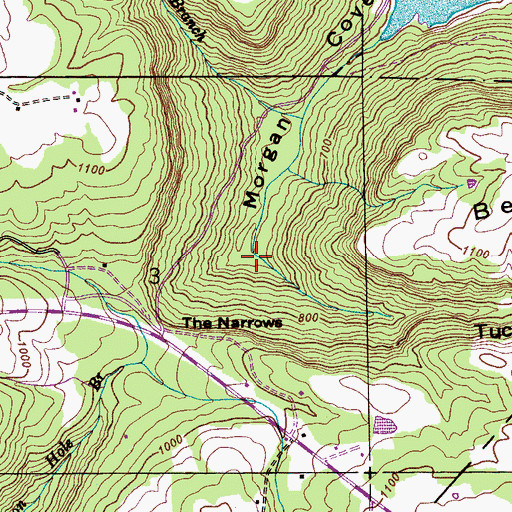 Topographic Map of Tucker Cove, AL