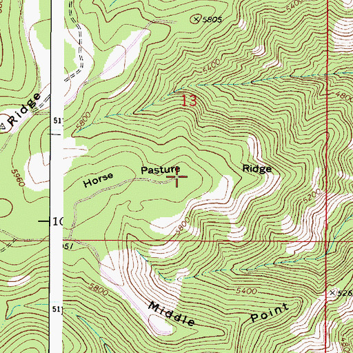 Topographic Map of Horse Pasture Ridge, WA