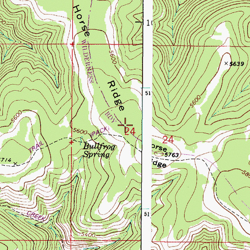 Topographic Map of Horse Ridge, WA