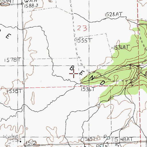 Topographic Map of Horseshoe Bend, WA
