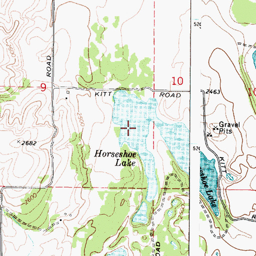 Topographic Map of Horseshoe Lake, WA