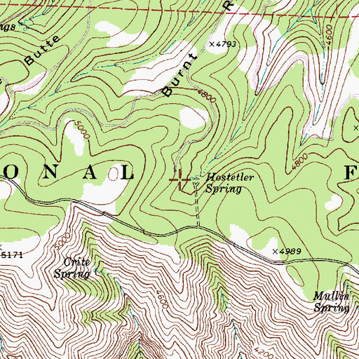 Topographic Map of Hostetler Spring, WA