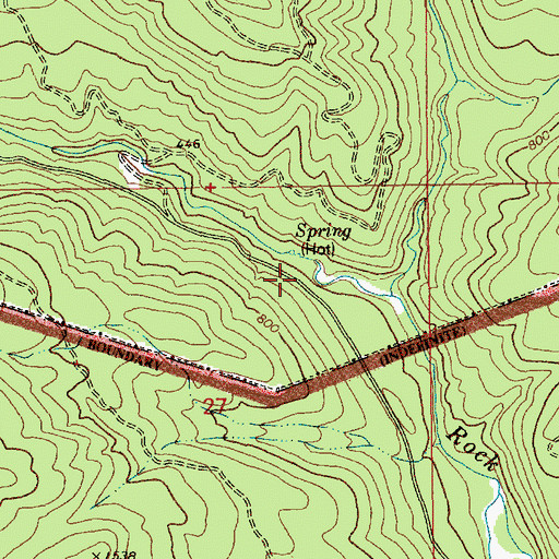 Topographic Map of Hot Springs, WA