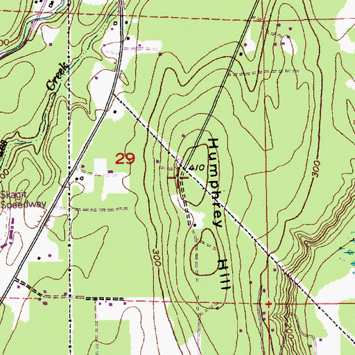 Topographic Map of Humphrey Hill, WA