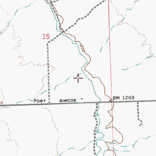 Topographic Map of Hunt Creek, WA