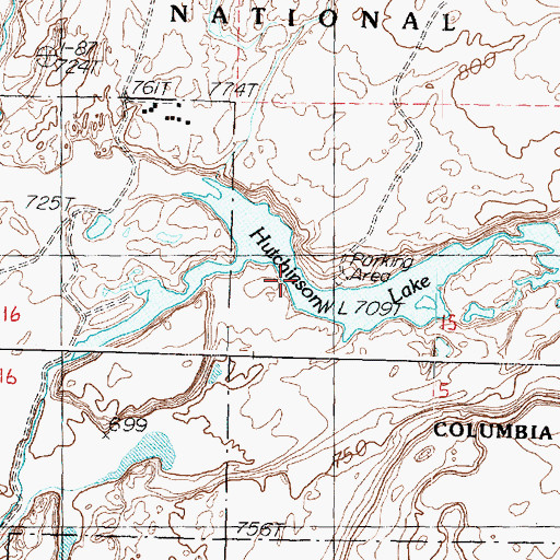 Topographic Map of Hutchinson Lake, WA