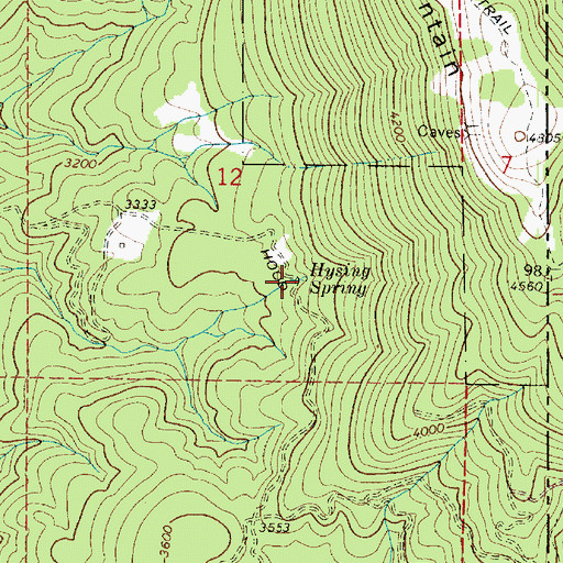 Topographic Map of Hysing Spring, WA