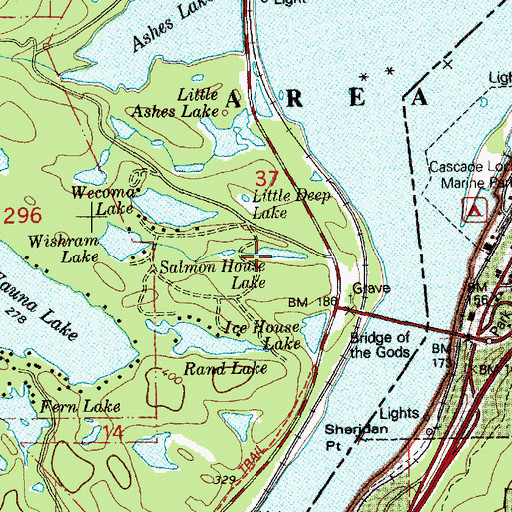 Topographic Map of Ice House Lake, WA