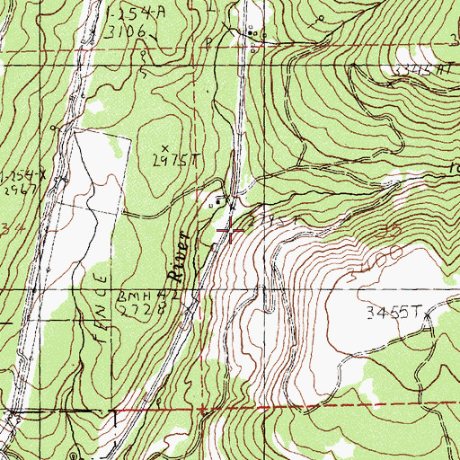 Topographic Map of Idlewood Canyon, WA