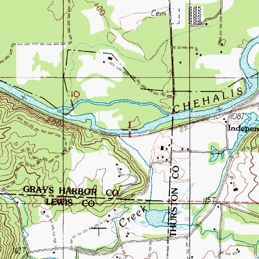 Topographic Map of Independence Creek, WA