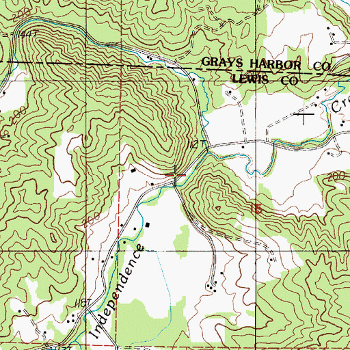 Topographic Map of Independence Valley, WA
