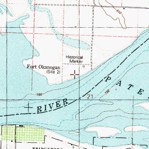 Topographic Map of Indian Cemetery, WA