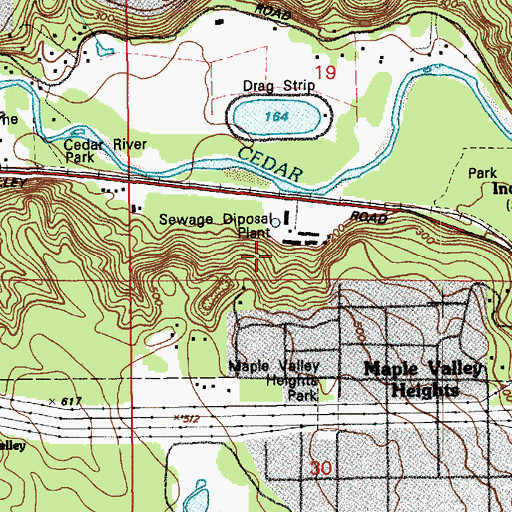Topographic Map of Indian Coal Mine, WA
