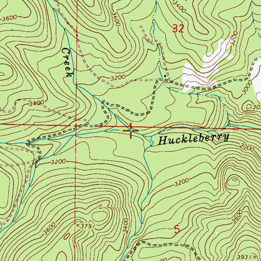 Topographic Map of Indian Creek, WA