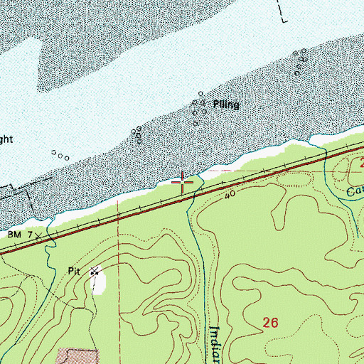 Topographic Map of Indian Creek, WA