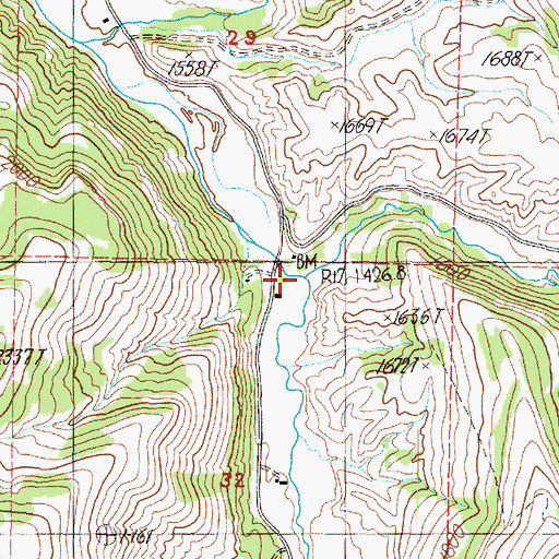 Topographic Map of Indian Creek, WA