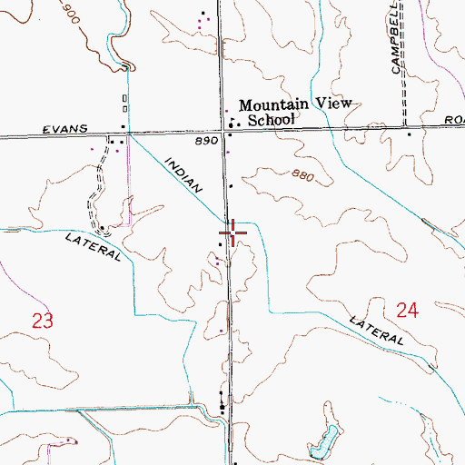 Topographic Map of Indian Lateral, WA