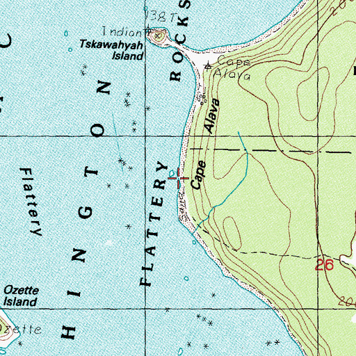 Topographic Map of Indian Village, WA