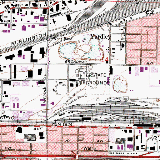 Topographic Map of Interstate Fairgrounds, WA