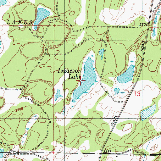 Topographic Map of Isaacson Lake, WA