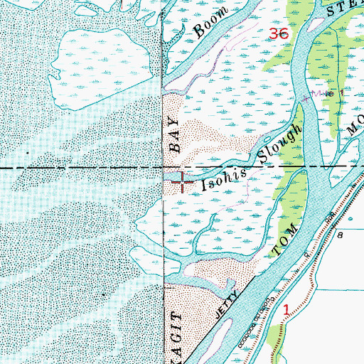 Topographic Map of Isohis Slough, WA