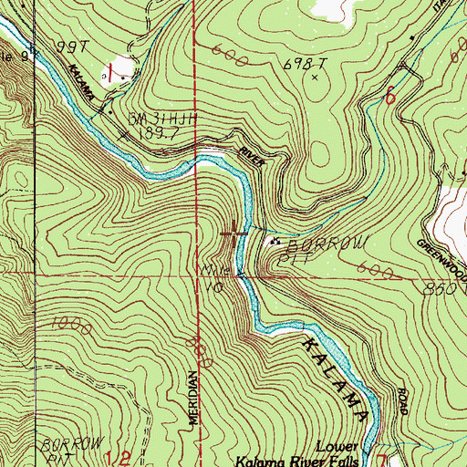 Topographic Map of Italian Creek, WA