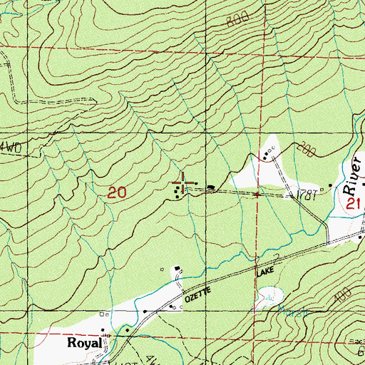 Topographic Map of Iverson Ranch, WA