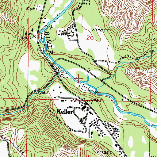 Topographic Map of Jack Creek, WA