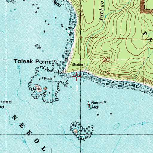 Topographic Map of Jackson Creek, WA