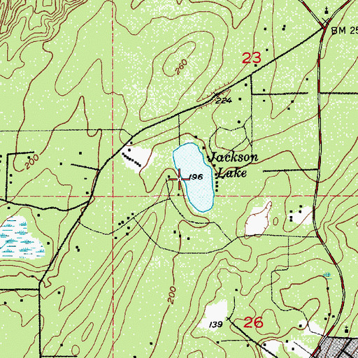 Topographic Map of Jackson Lake, WA