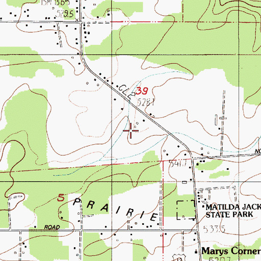 Topographic Map of Jackson Prairie, WA