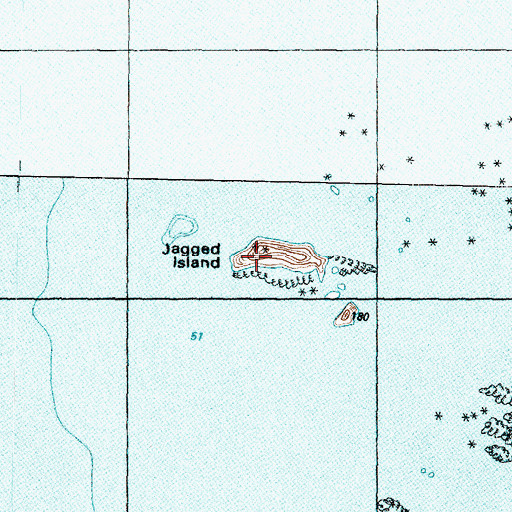 Topographic Map of Jagged Island, WA