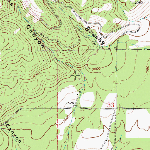 Topographic Map of James Canyon, WA