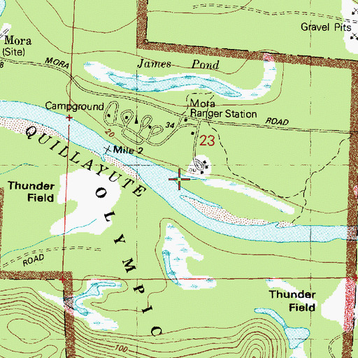 Topographic Map of James Park, WA