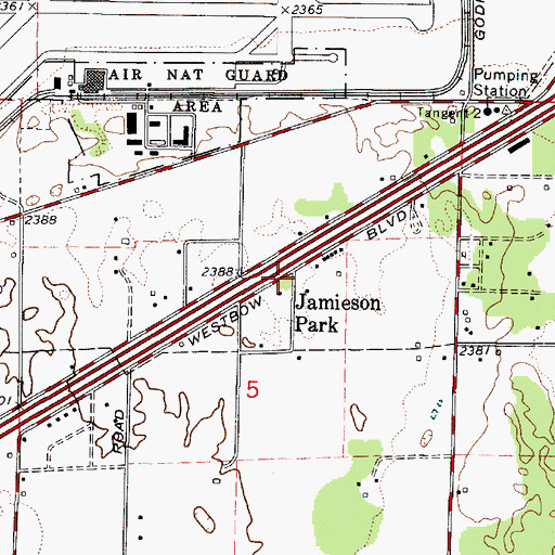 Topographic Map of Jamieson Park, WA